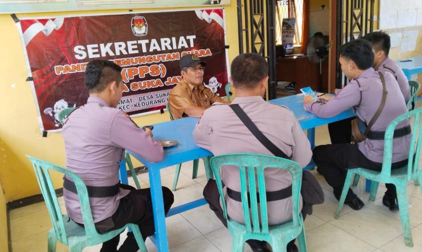 Kanit Binmas Sambangi PPS, Ciptakan Kamtibmas yang Kondusif Jelang Pemilu Serentak Tahun 2024