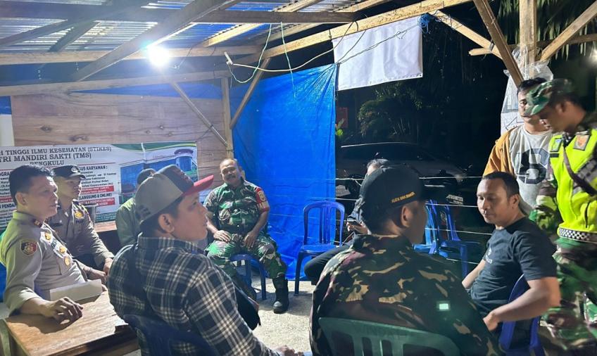 Polsek Kota Manna Patroli Gabungan Cipta Kondisi Pada Tahapan Masa Tenang Pemilu Serentak Tahun 2024 