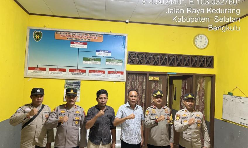 Wakapolres, Bersama Kapolsek Kedurang Pantau ke PPK Kedurang dan Kedurang Ilir  