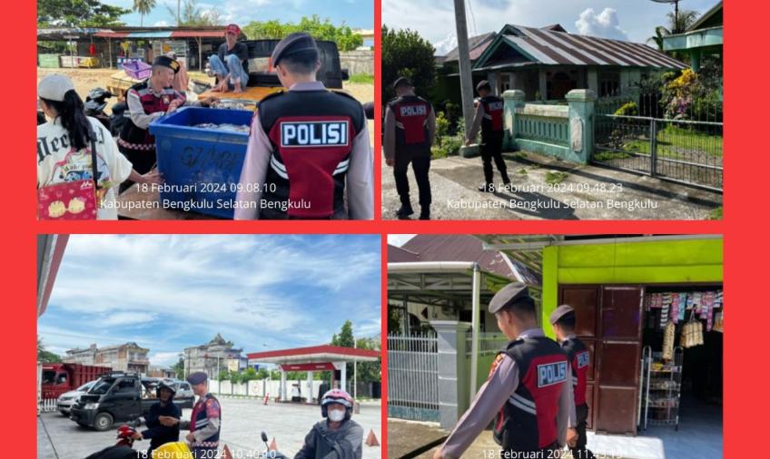 Unit Patroli Sat Samapta Polres BS Lakukan Patroli Rutin Setelah Pemilu Serentak 2024