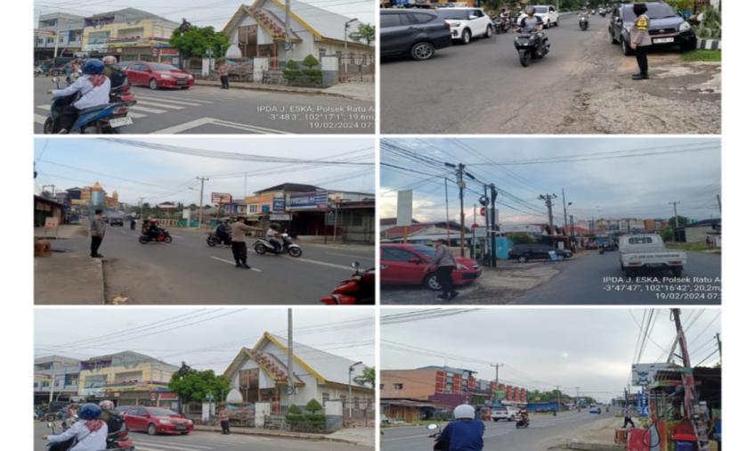 Personel Polsek Ratu Agung Patroli Mobiling dan Commander Wish 