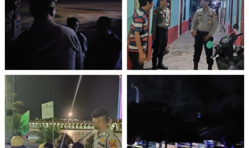 Patroli Malam, Sat Samapta Sambangi Anak Muda yang Sedang Nongkrong Sampaikan Imbauan Kamtibmas 