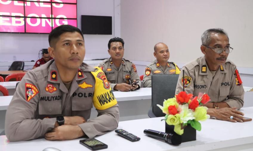 Wakapolres Lebong  Ikuti Zoom Meeting Forum Belajar Bersama Terkait Nilai-nilai Kepahlawanan Komjen Pol Purnawirawan M Jasin