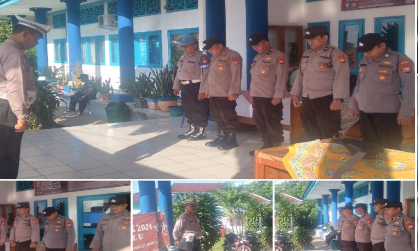 Anggota Sat Gas OMB Polsek Selebar Apel Persiapan Pengamanan Kantor PPK 