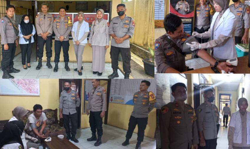 Tim Sidokkes Polresta Bengkulu Periksa  Kesehatan Personel dan Tahanan Polsek Ratu Agung 