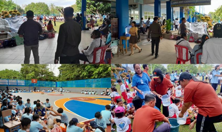Sint Carolus Peringati Hari Peduli Sampah Nasional, Personel Polresta Bengkulu Lakukan Pengamanan