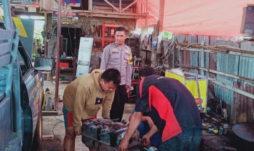 Bhabinkamtibmas Polsek Manna Sampaikan Imbauan Melalui Sambang di Desa Gunung Sakti 