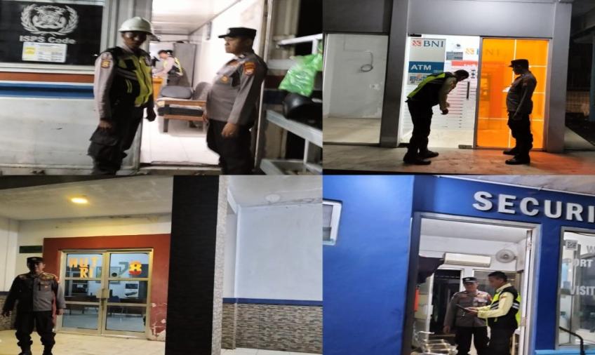Pastikan Sitkamtimas Aman Pasca Pemilu, Polsek KSKP Pulau Baai Patroli Malam 