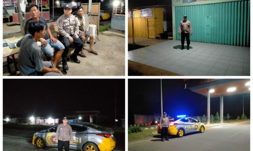 Sambangi Objek Vital dan Warga, Polsek KSKP Pulai Patroli Dini Hari 