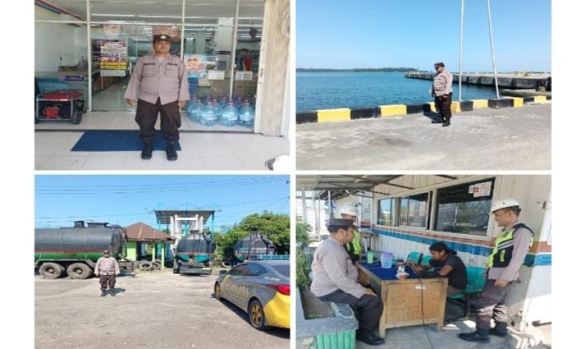 Bhabinkamtibmas Polsek KSKP Pulau Baai Patroli Siang Cegah Gangguan Kamtibmas 