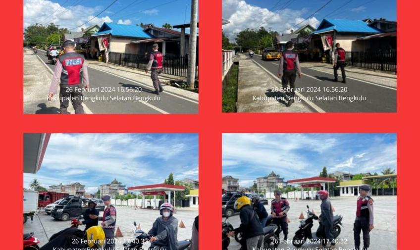 Unit Patroli Sat Samapta Tingkatkan Patroli Cegah 3C di Wilkum Polres Bengkulu Selatan