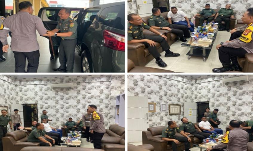 Tingkatkan Sinergitas Bersama TNI, Kapolresta Bengkulu Terima Kunjungan Dandim 0407 Bengkulu