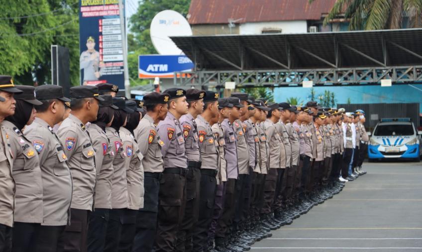 Polresta Bengkulu Gelar Apel Kesiapan KRYD Kontijensi dalam Rangka Harkamtibmas