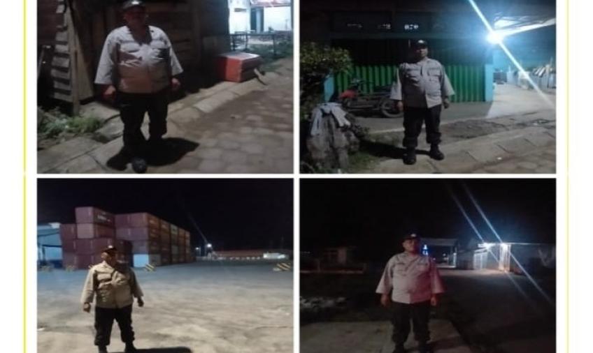 Patroli Dini Hari, Polsek KSKP Pulau Baai Sambangi Objek Vital dan Tempat Rawan Kamtibmas
