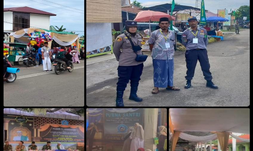 Bhabinkamtibmas Personel Polsek Kampung Melayu Monitoring Haflah Akhirunissa Pondok Pesantren Hidayatul Qomariah