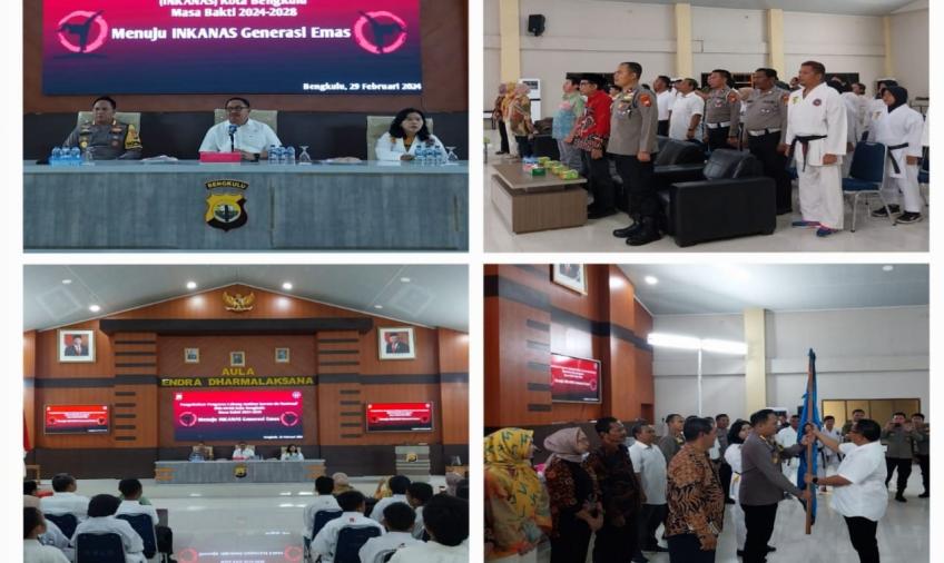Kapolresta Bengkulu Bersama PJ Walikota Kukuhkan Pengurus Cabang INKANAS Kota Bengkulu