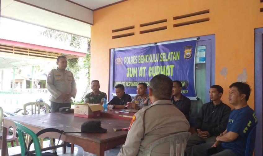 Kapolres Bengkulu Selatan Jaring Aspirasi dan Masukan Dari Warga Sindang Bulan Kecamatan Seginim 