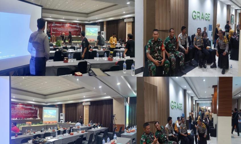 Satgas OMB Nala Polresta Bengkulu Jaga Ketat, Rapat Penetepan Hasil Rekapitulasi Perolehan Suara Pemilu 2024 