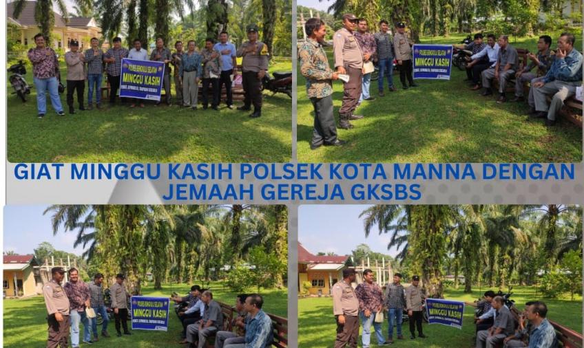 Tampung Aspirasi Warga Melalui Minggu Kasih, Polsek Kota Manna Gelar Minggu Kasih di Gereja HKBP Malao   
