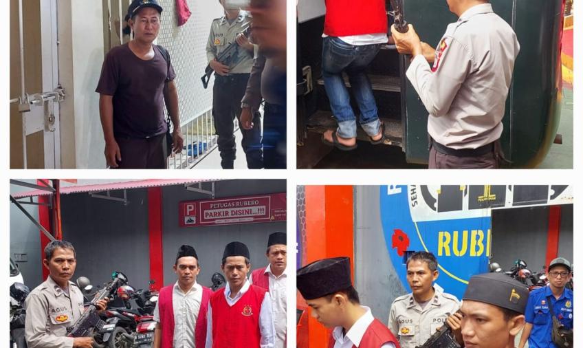 Polresta Bengkulu Laksanakan Pengawalan Tahanan Jalanin Persidangan 