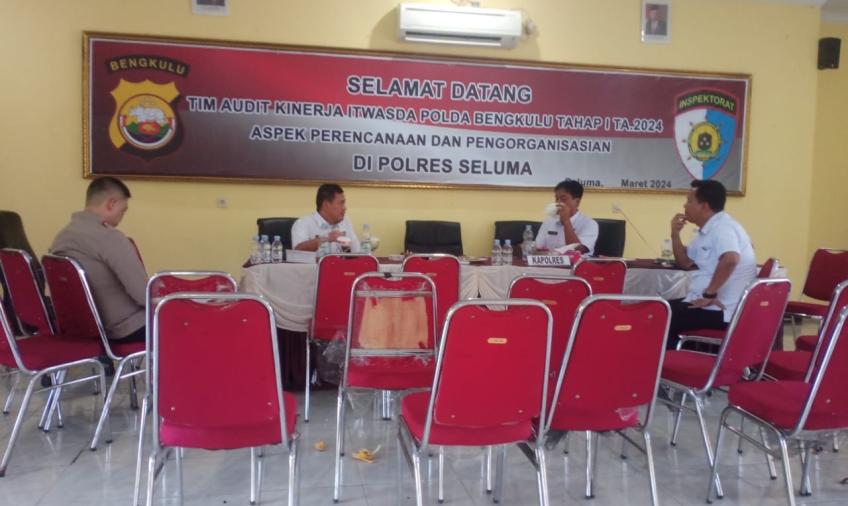 Itwasda Polda Bengkulu Gelar Audit Kinerja di Polres Seluma 
