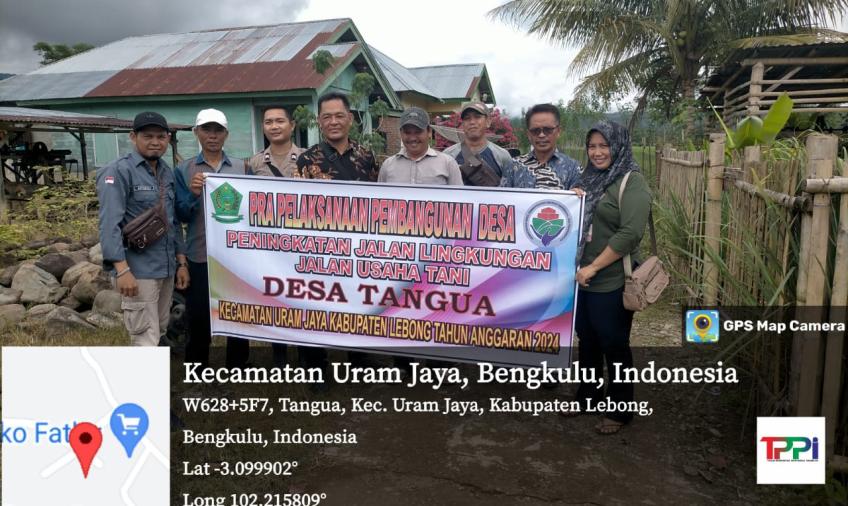 Bhabinkamtibmas Polsek Lebong Utara Monitoring Pra Pelaksanaan Pembanguan Jalan Usah Tani di Desa Tangua