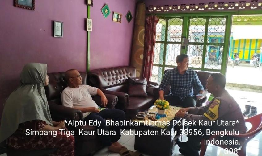 Harkamtibmas, Polsek Kaur Utara Sambang Warga Sampaikan Imbauan Kamtibmas 