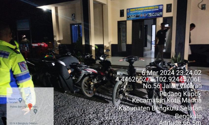7 Motor Knalpot Tidak Sesuai Standar Spesifikasi Teknis Diamankan Sat Lantas Polres BS