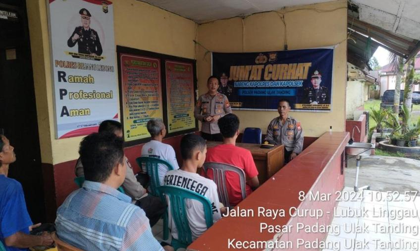 Kapolsek PUT Bersama Bhabinkamtibmas Jumat Curhat Dengarkan Aspirasi Warga Binaan 