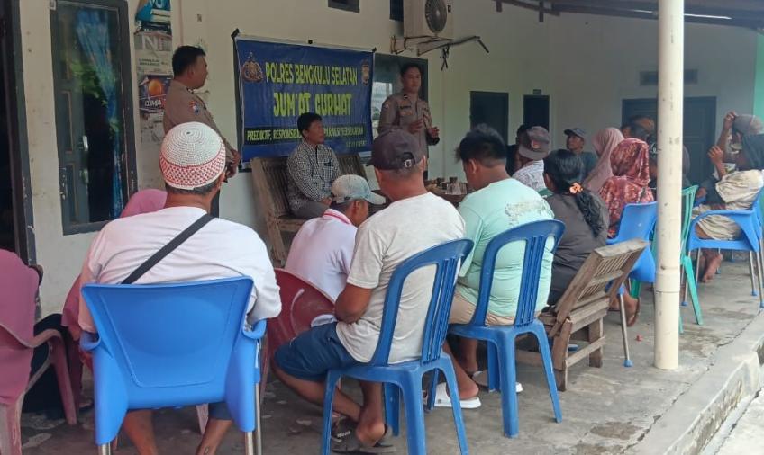 Polres Bengkulu Selatan Jaring Aspirasi dan Masukan Dari Warga Batu Ampar Kedurang   