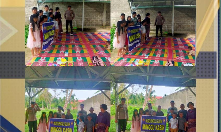Tampung Aspirasi Warga Melalui Minggu Kasih, Polsek Kota Manna Gelar Minggu Kasih di Gereja GKSBS Malao  