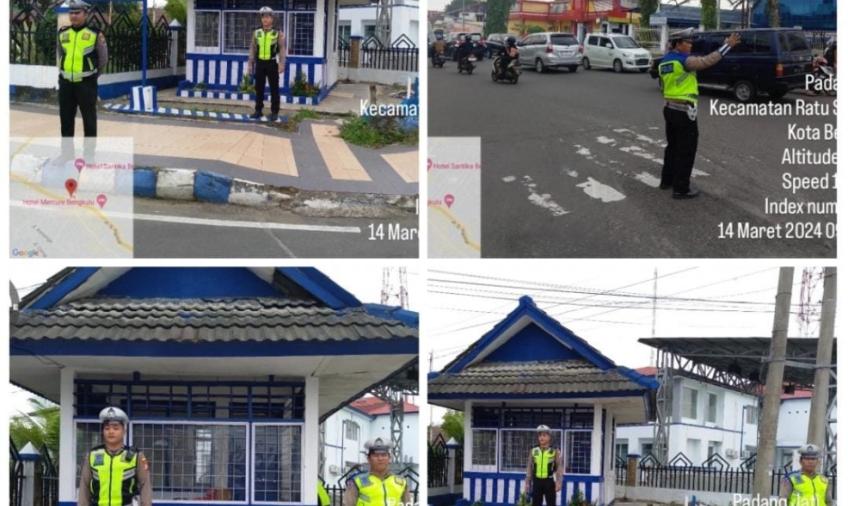 Cegah Kejahatan 3C, Polantas Patroli di Seputaran Pos Lantas Simpang Skip