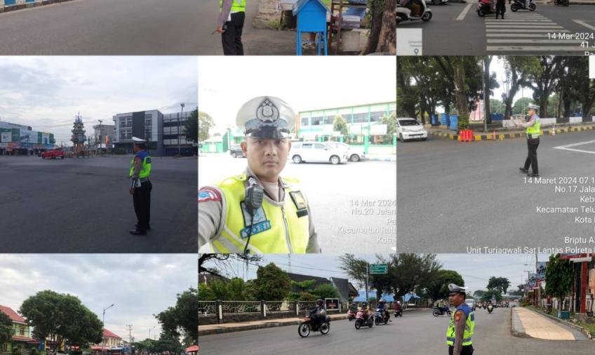 Patroli Pagi, Polantas Polresta Bengkulu Gelar Pengaturan Lalin