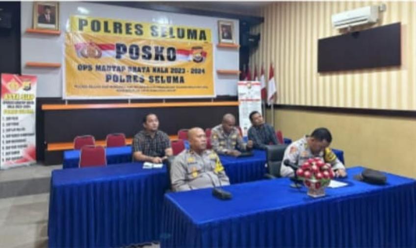 Polres Seluma Ikuti Vicon Lat Pra Ops Pekat Nala 1 2024 