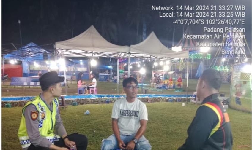 Patroli Malam, Personel Polsek Sukaraja Edukasi dan Sampaikan Imbauan Kamtibmas