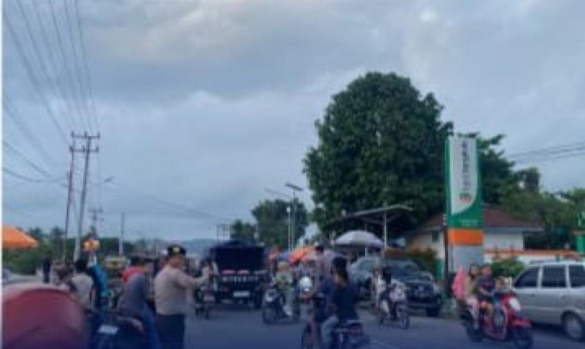 Sat Intelkam Polres Seluma Monitoring Pasar Kaget