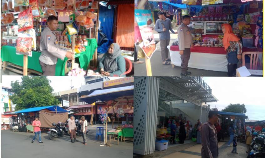 Patroli di Pasar Ta'jil Ramadhan, Polsek Ratu Samban Imbau Pedagang Tak Berjulan di Badan Jalan  