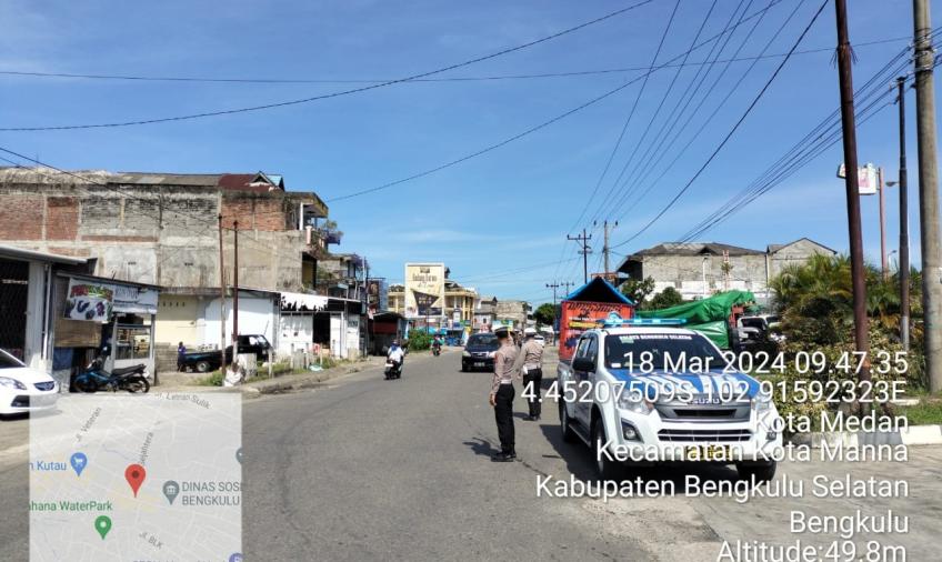 Turlalin Didepan SPBU Untuk Wujudkan Kamseltibcar Lantas  