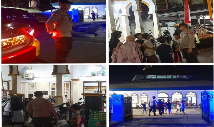 Ciptakan Sitkamtibmas, Polsek Ratu Agung Patroli Shalat Tarawih di Masjid Al-Mukhlisin dan Al-Khair 