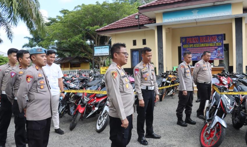 Operasi Keselamatan Nala 2024 Polres Bengkulu Selatan, 53 Motor Knalpot Racing Diamankan
