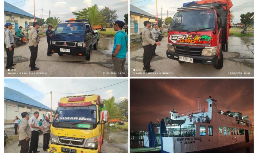 Pastikan Kondisi Kamtibmas Aman dan tertib, Polsek KSKP Pulai Patroli Pantau dan Monitoring Kedatangan Kapal 
