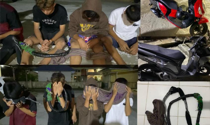 Hendak Perang Sarung, 4 Remaja Diamankan Polsek Gading Cempaka