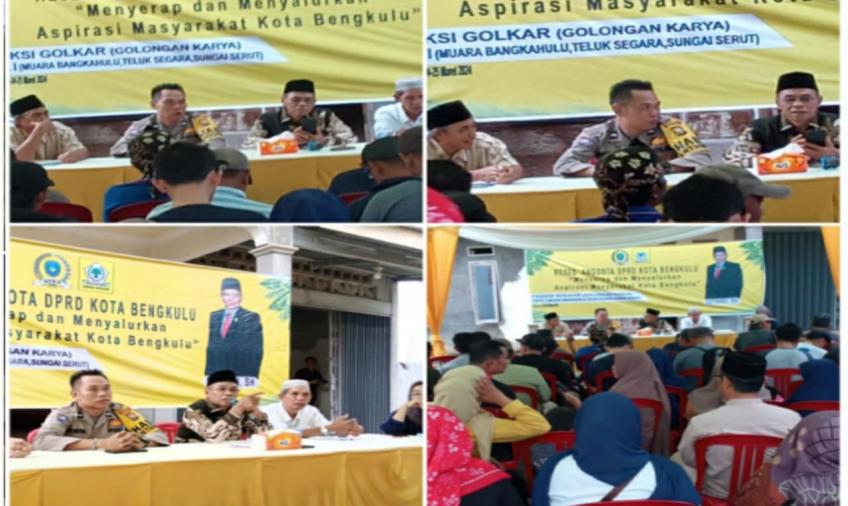 Bhabinkamtibmas Polsek Muara Bangkahulu Monitoring Kegiatan Reses Anggota DPRD Kota Bengkulu