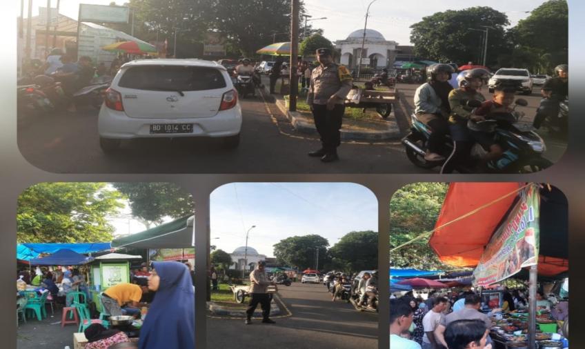 Polsek Teluk Segara Laksanakan Pengamanan Pasar Ramadan