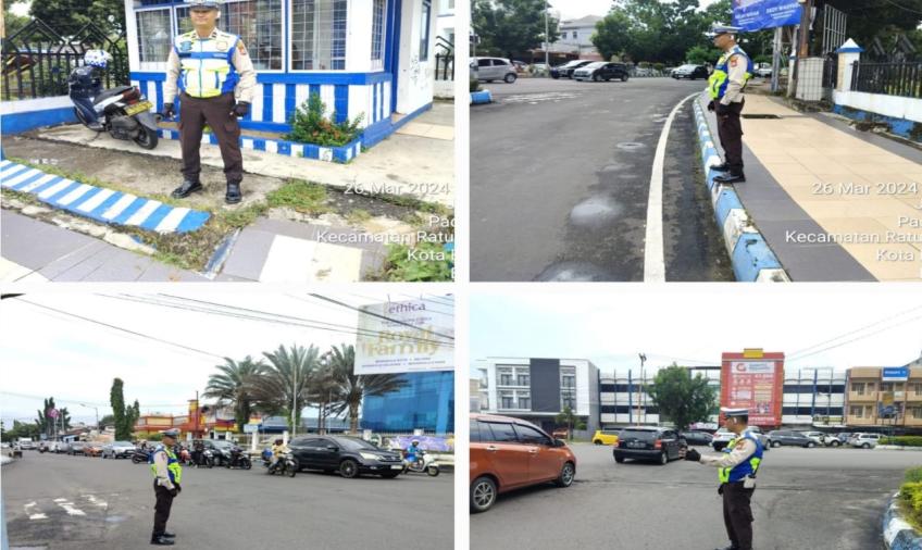 Ciptakan Kamseltibcar Lantas Aman dan Kondusif, Sat Lantas Polresta Bengkulu Laksanakan Pemantauan dan Patroli