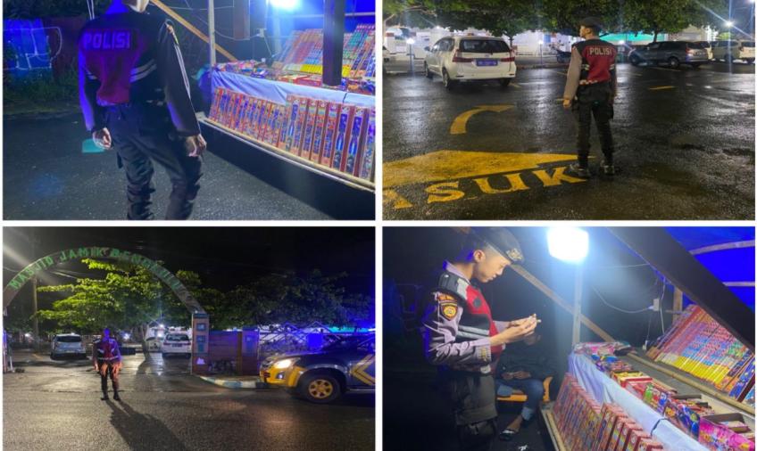 Gelar Patroli, Sat Samapta Sambangi Pedagang Petasan Imbau Tak Jual Petasan Sembarangan