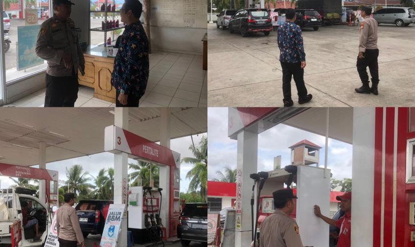 Patroli Dialogis, Personel Polsek Kampung Melayu Samabngi SPBU Kandang Sampaikan Imbauan 