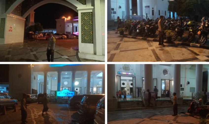 Ciptakan Kamtibmas Dalam Pelaksanaan Ibadah, Polsek Ratu Samban Pengamanan Shalat Tarawih 