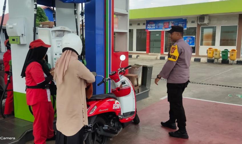Antisipasi Penyimpangan BBM, Polsek Kota Manna  Polres BS  Cek  dan Pengawasan SPBU Ibul  