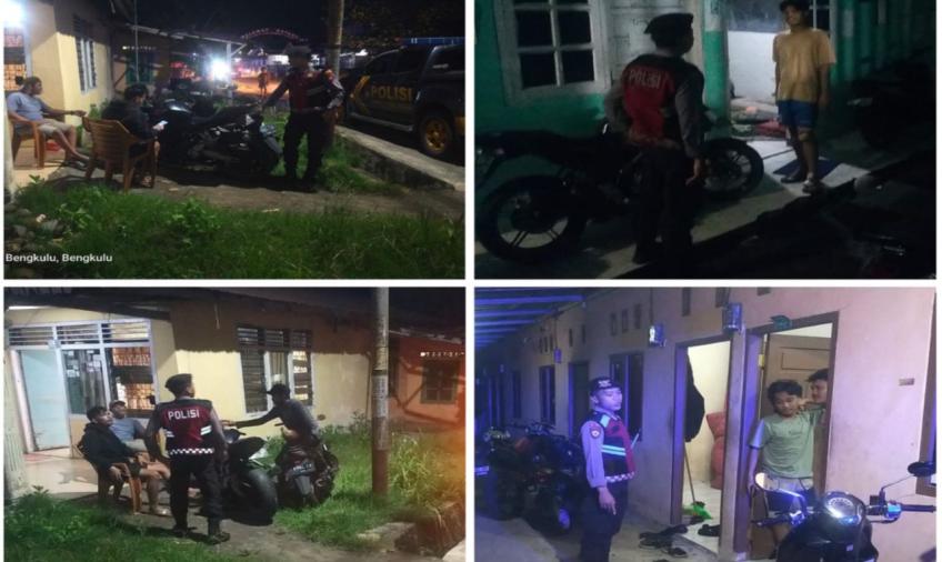 Personel Sat Samapta Polresta Bengkulu Patroli  di Kawasan Penduduk Ciptakan Kamtibmas Kondusif 